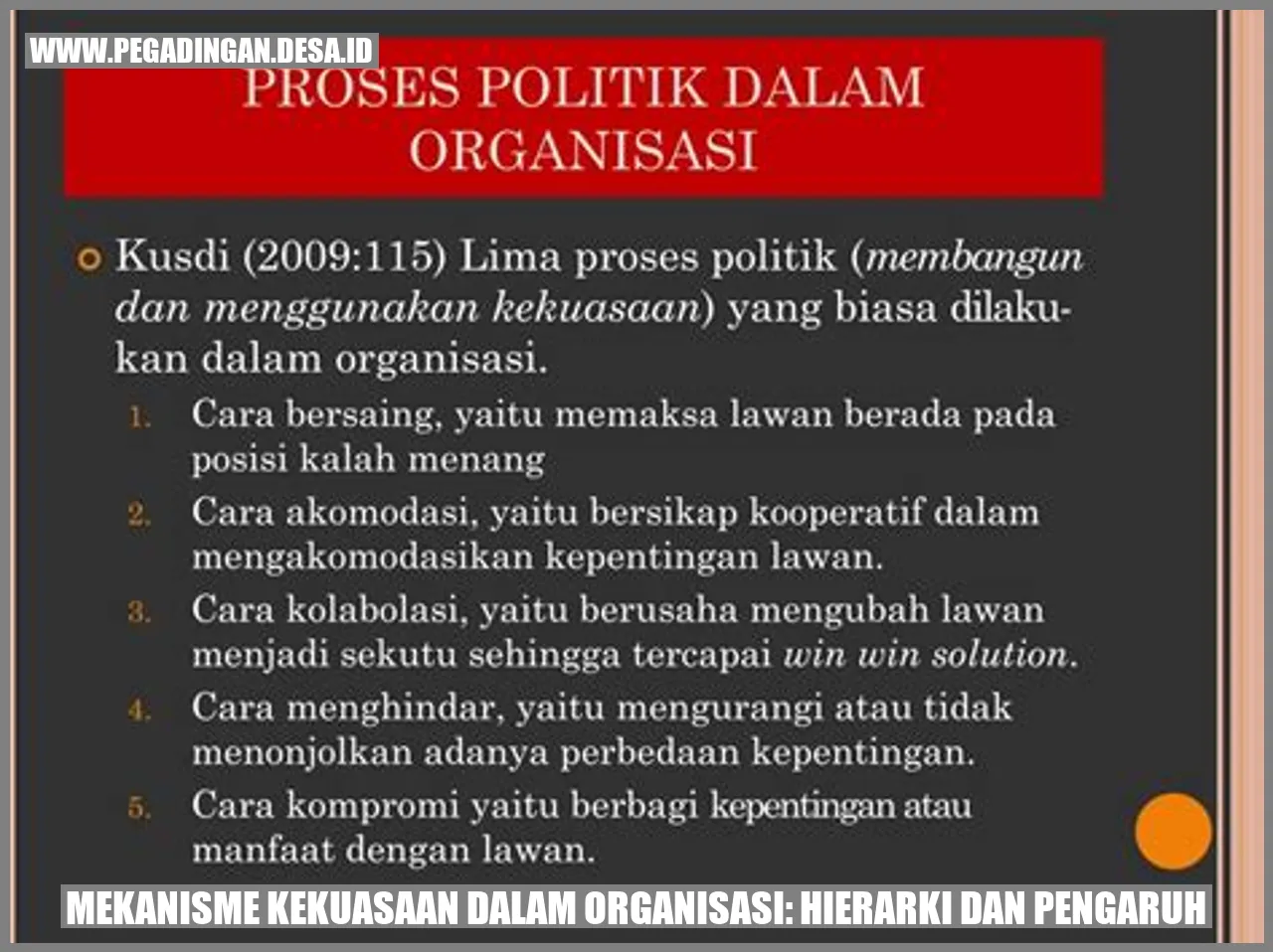 Mekanisme Kekuasaan dalam Organisasi: Hierarki dan Pengaruh