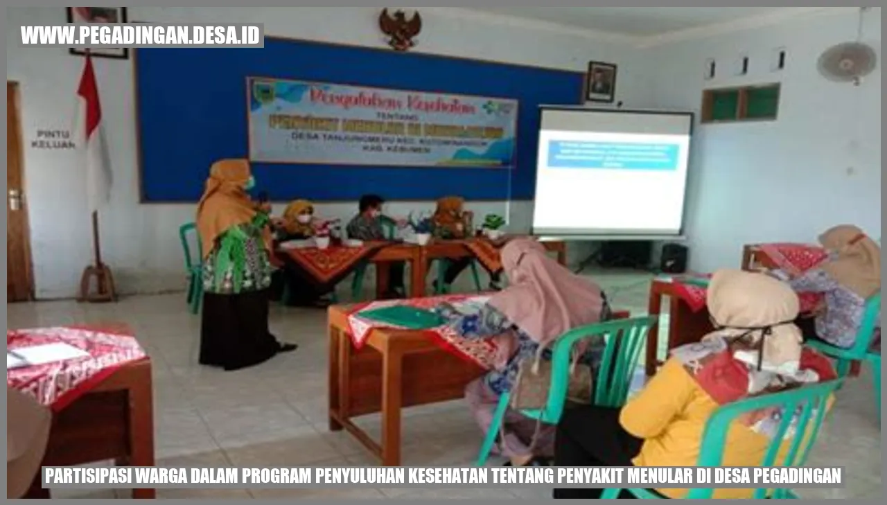 Partisipasi Warga Desa Pegadingan dalam Penyuluhan Penyakit Menular