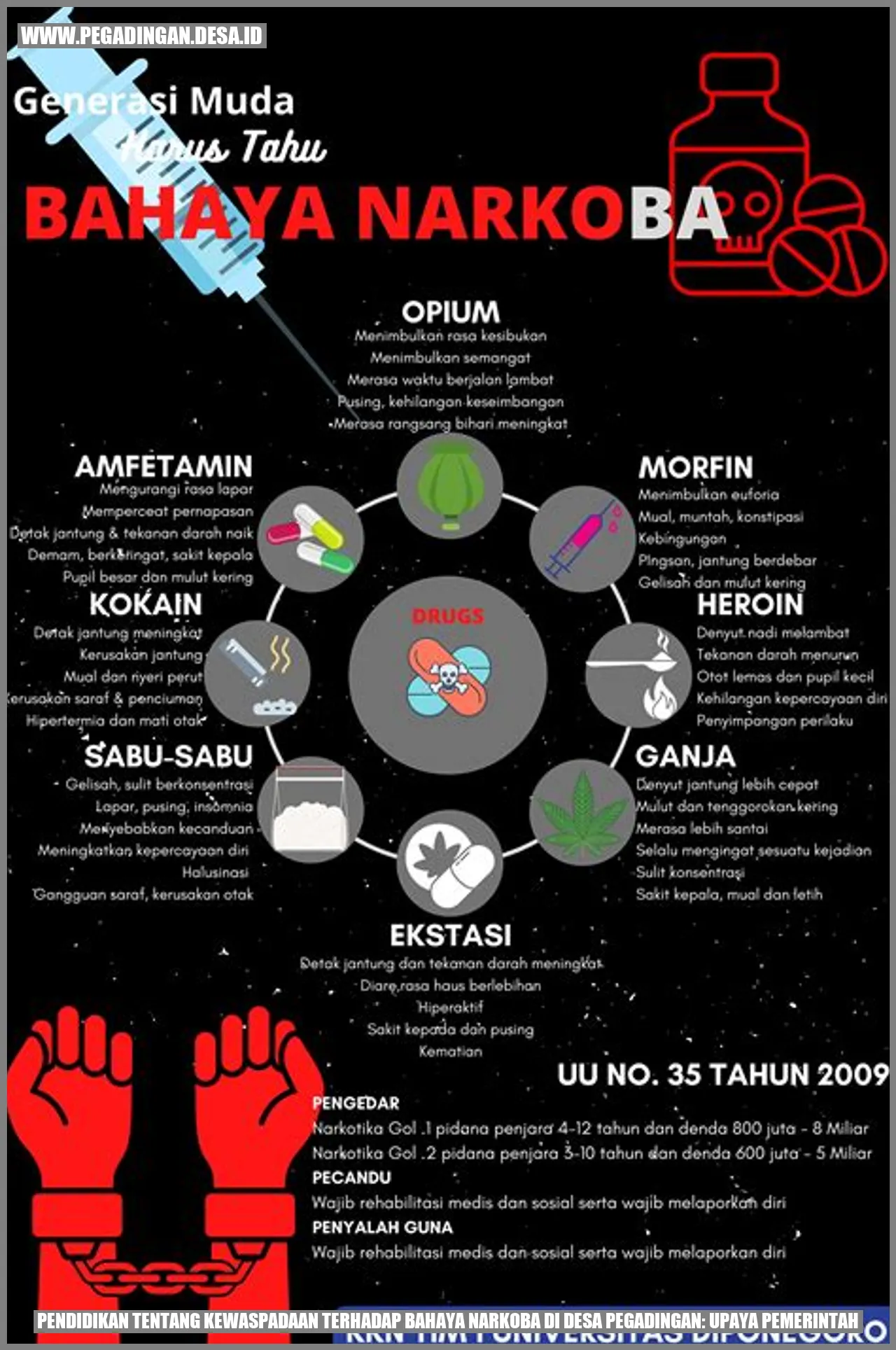 Pendidikan tentang Kewaspadaan Terhadap Bahaya Narkoba di Desa Pegadingan: Upaya Pemerintah