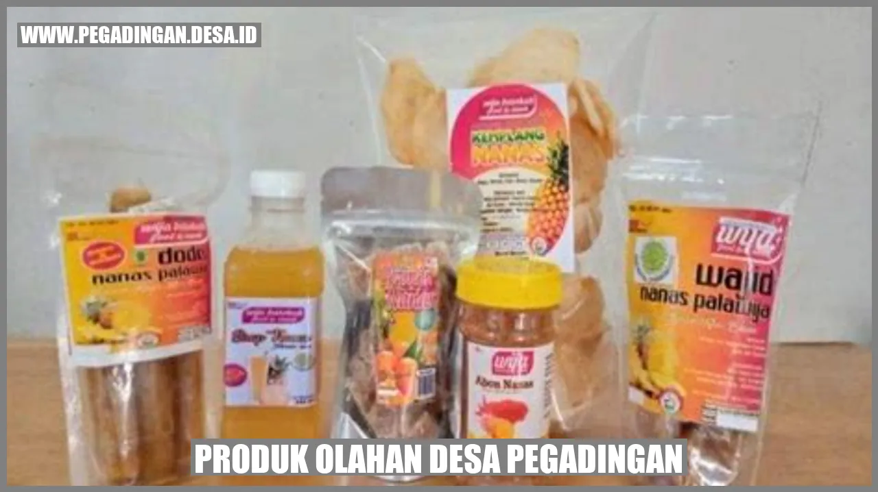 Produk Olahan Desa Pegadingan